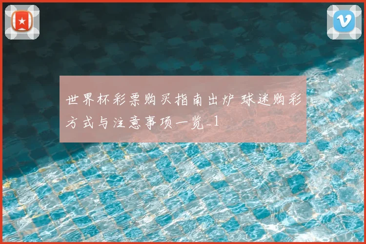世界杯彩票购买指南出炉 球迷购彩方式与注意事项一览_1