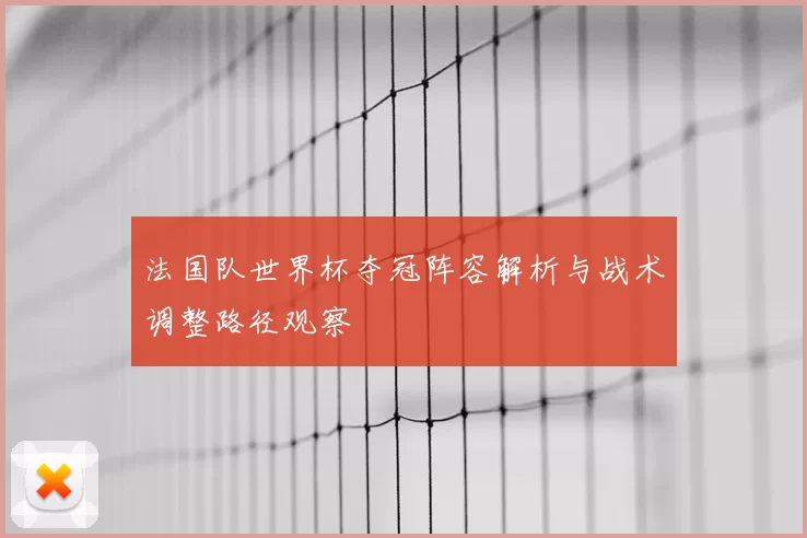 法国队世界杯夺冠阵容解析与战术调整路径观察